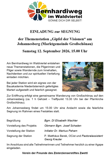 Einladung Segnung