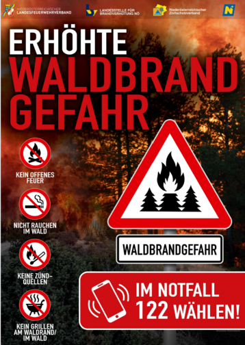 InfoFlyer Erhöhte Waldbrandgefahr